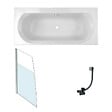 JACOB DELAFON - Baignoire droite 170 X 75 Elise acrylique + pare bain volet gauche + vidage - vignette
