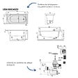 VILLEROY ET BOCH - Baignoire droite 160 x 70 O.Novo + Pieds + Vidage blanc - vignette