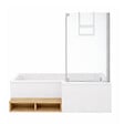 JACOB DELAFON - Pack baignoire bain douche antidérapante 160 x 90  Neo version droite + pare bain chromé + tablier en niche - vignette