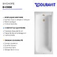 DURAVIT - Baignoire droite 150 X 75 D-Code acrylique + vidage doré - vignette