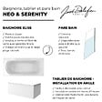 JACOB DELAFON - Baignoire droite 180 X 80 Elise acrylique + pare bain volet droite + tablier en angle + vidage - vignette