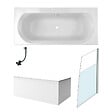 JACOB DELAFON - Baignoire droite 180 X 80 Elise acrylique + pare bain volet droite + tablier en angle + vidage - vignette