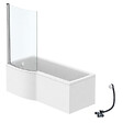 IDEAL STANDARD - Pack baignoire bain douche 170 x 80 cm gauche Connect Air + tablier + pare bain fixe + vidage Blanc - vignette
