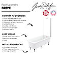JACOB DELAFON - Pack baignoire droite 170 X 75 Brive + pare bain avec vidage doré - vignette