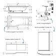 IDEAL STANDARD - Pack baignoire bain douche 170 x 80 cm gauche Connect Air + tablier + pare bain fixe  + pieds + vidage Blanc - vignette