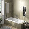 IDEAL STANDARD - Pack baignoire bain douche 170 x 80 cm gauche Connect Air + tablier + pare bain fixe  + pieds + vidage Blanc - vignette