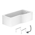 IDEAL STANDARD - Baignoire bain douche 170 x 80 cm droite Connect Air + tablier + pieds + vidage Blanc - vignette
