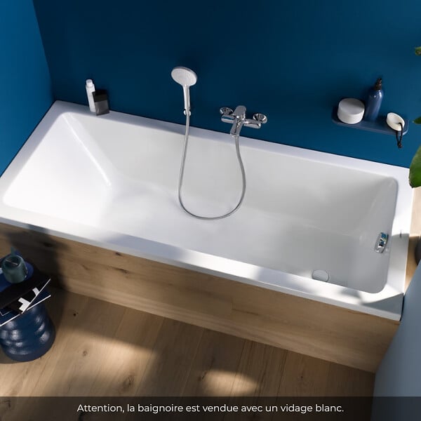 DURAVIT - Baignoire droite 180 X 80 Duravit No.1 + vidage blanc - large