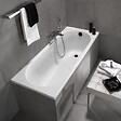 VILLEROY ET BOCH - Baignoire droite 160 x 70  O.Novo + Vidage de baignoire noir - vignette