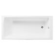 VITRA - Baignoire droite rectangulaire 170x75cm avec pieds Neon blanc + Vidage volet et clapet Inox/Chrome - vignette