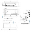 IDEAL STANDARD - Baignoire bain douche 170 x 80 cm gauche Connect Air + tablier + pieds + vidage Doré - vignette