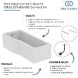 IDEAL STANDARD - Baignoire bain douche 170 x 80 cm droite Connect Air + tablier + pieds + vidage Chromé - vignette