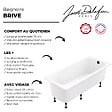 JACOB DELAFON - Baignoire droite 170 X 75 Brive avec vidage noir mat - vignette