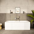 VITRA - Baignoire rectangulaire VitrA Neon 180x80cm + Pare bain droit AURYS Raywall chromé profilé droite + vidage chromé - vignette