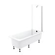 JACOB DELAFON - Pack baignoire droite 170 X 75 Brive + pare bain avec vidage noir mat - vignette