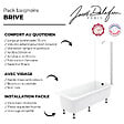 JACOB DELAFON - Pack baignoire droite 170 X 75 Brive + pare bain avec vidage noir mat - vignette