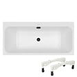 VILLEROY ET BOCH - Baignoire droite 170 x 70 Architectura + Pieds + Vidage de baignoire noir - vignette