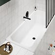 VILLEROY ET BOCH - Baignoire droite 170 x 70 Architectura + Pieds + Vidage de baignoire noir - vignette
