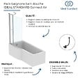 IDEAL STANDARD - Pack baignoire bain douche 170 x 80 cm droite Connect Air + tablier + pare bain avec volet + vidage Doré - vignette