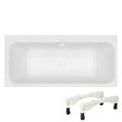 VILLEROY ET BOCH - Baignoire droite 180 x 80 Architectura + Pieds + Vidage de baignoire blanc - vignette