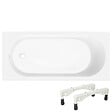 VILLEROY ET BOCH - Baignoire droite 170 x 75 O.Novo + Pieds + Vidage blanc - vignette