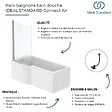 IDEAL STANDARD - Pack baignoire bain douche 170 x 80 cm droite Connect Air + tablier + pare bain fixe + vidage Noir mat - vignette