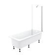 JACOB DELAFON - Pack baignoire droite 170 X 75 Brive + pare bain avec vidage blanc - vignette