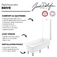 JACOB DELAFON - Pack baignoire droite 170 X 75 Brive + pare bain avec vidage blanc - vignette