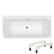 VILLEROY ET BOCH - Baignoire droite 180 x 80 Architectura + Pieds + Vidage de baignoire chromé - vignette