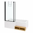 JACOB DELAFON - Pack baignoire bain douche 150 x 80 Neo version gauche + pare bain noir mat + tablier de baignoire en angle - vignette