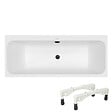 VILLEROY ET BOCH - Baignoire droite 170 x 75 Architectura + Pieds + Vidage de baignoire noir - vignette
