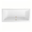VITRA - Baignoire droite rectangulaire 180x80cm avec pieds Neon blanc + Vidage volet et clapet Doré - vignette