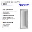 DURAVIT - Baignoire droite 170 X 70 D-Code acrylique bonde au centre + vidage blanc - vignette