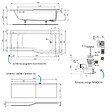 IDEAL STANDARD - Baignoire bain douche 170 x 80 cm droite Connect Air + tablier + pieds + vidage Noir mat - vignette