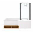 JACOB DELAFON - Pack baignoire bain douche 150 x 80 Neo version droite + pare bain noir mat + tablier de baignoire en niche - vignette