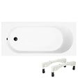 VILLEROY ET BOCH - Baignoire droite 170 x 75 O.Novo + Pieds + Vidage noir - vignette