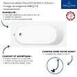VILLEROY ET BOCH - Baignoire droite 170 x 75  O.Novo + Vidage de baignoire chromé - vignette