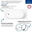 VILLEROY ET BOCH - Baignoire droite 170 x 75 O.Novo + Pieds + Vidage chromé - vignette