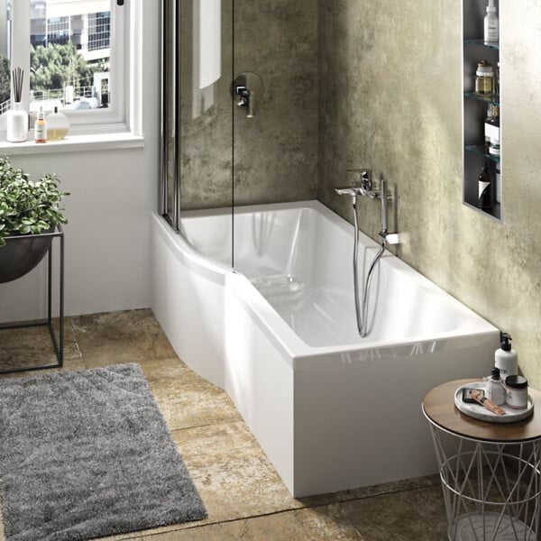 IDEAL STANDARD - Baignoire bain douche 170 x 80 cm droite Connect Air + tablier + vidage Blanc - large