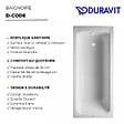 DURAVIT - Baignoire droite 150 X 75 D-Code acrylique + vidage blanc - vignette