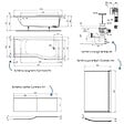 IDEAL STANDARD - Pack baignoire bain douche 170 x 80 cm droite Connect Air + tablier + pare bain fixe  + pieds + vidage Noir mat - vignette