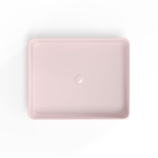 SWISS AQUA TECHNOLOGIES - Set Vasque Infinitio à poser 50 x 40 x 11 cm + Bonde, Rose mat (SATINF5040PM-SET_BP) - large
