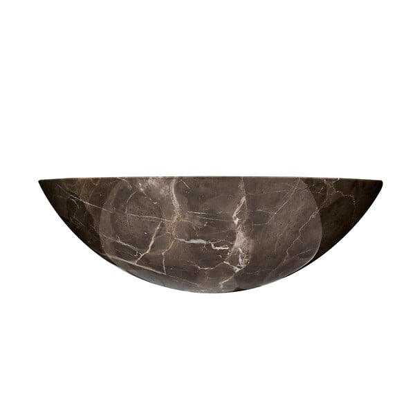 SWISS AQUA TECHNOLOGIES - Lavabo pour plan de travail SAT Purity 43x43 cm marbre brun sans trou pour robinet, sans trop-plein SATPURBR - large