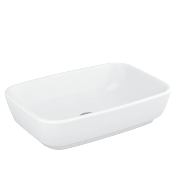 VITRA - VitrA Shift vasque à poser 55x37,5 cm en céramique blanche, sans trou de robinetterie, sans trop-plein (4399-003-0016) - large