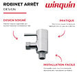 WIRQUIN - Robinet d'arrêt WC Design rond - vignette
