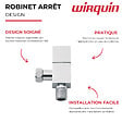 WIRQUIN - Robinet d'arrêt WC Design carré - vignette