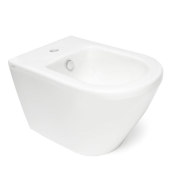VITRA - Vitra Integra bidet suspendu et trop-plein, 35,5x54 cm + Grohe Mitigeur monocommande 1/2" (7042-0288G23331000) - large