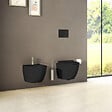VITRA - Sento bidet suspendu en céramique, fixations invisibles, arrivée d'eau interne, noir mat (RN020BL) - vignette