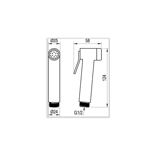 RAVAK - Ravak douche bidet murale sans accessoires chrome X07P641 - large