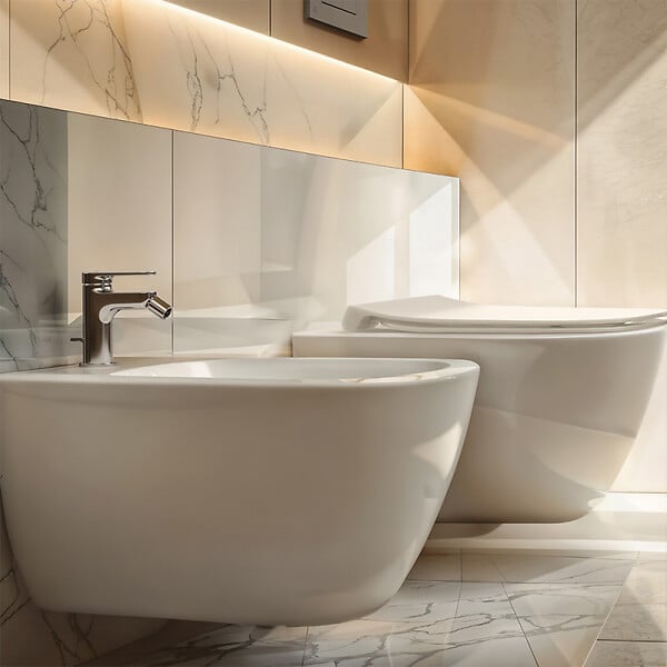 IDEAL STANDARD - Pack bidet suspendu i.Life B + Bâti-support sol et mur IDEAL STANDARD - large
